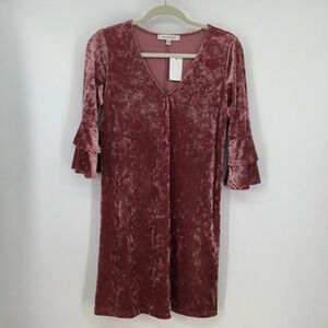 The Vanity Room Womens Crushed Velvet Dress NWT